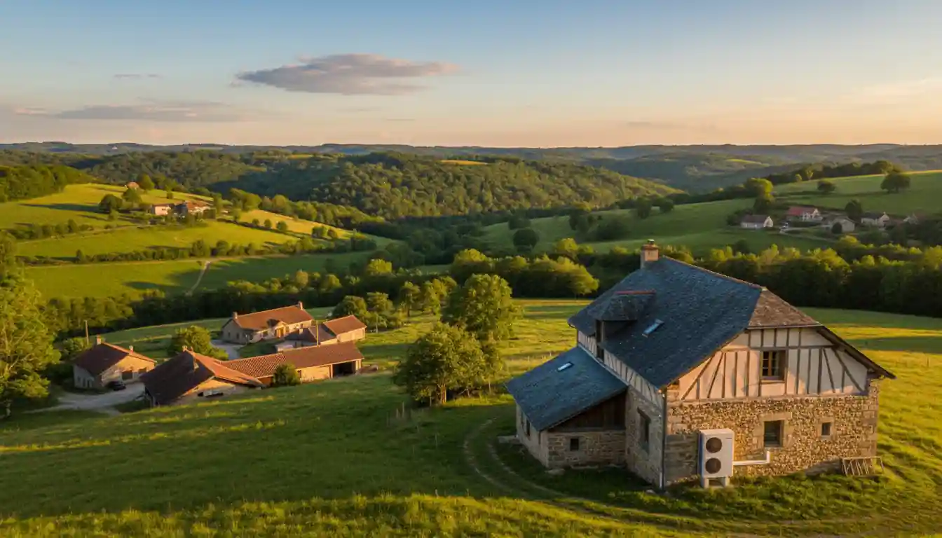 Maison moderne équipée d'une pompe à chaleur en Corrèze